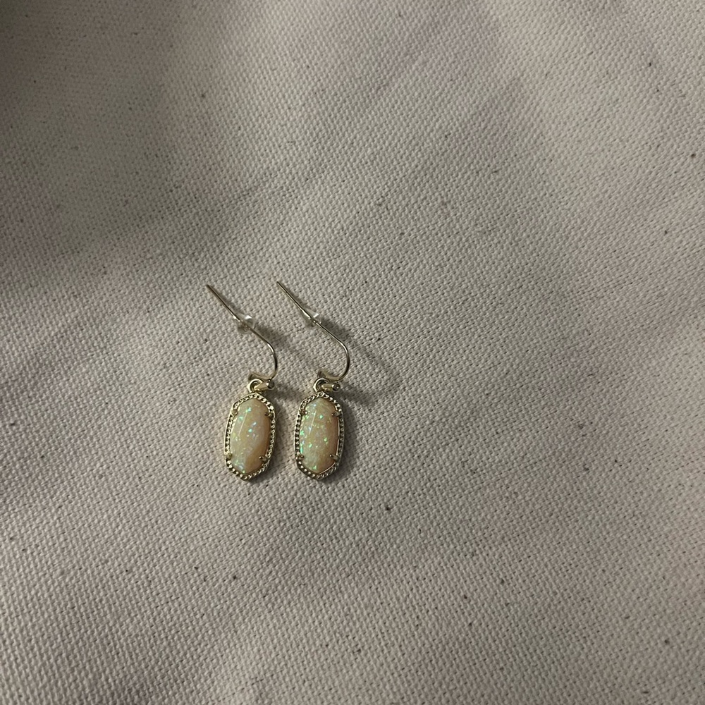 Kendra Scott yellow opal earrings